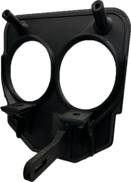 3D-printat lampfäste för Nizled, passar 2xR40DRL eller E40D.