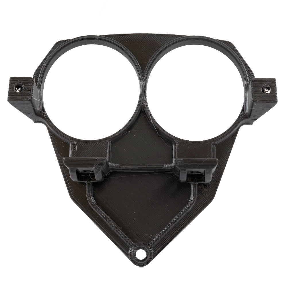 Lampfäste för 3D-print med plats för två lampor.