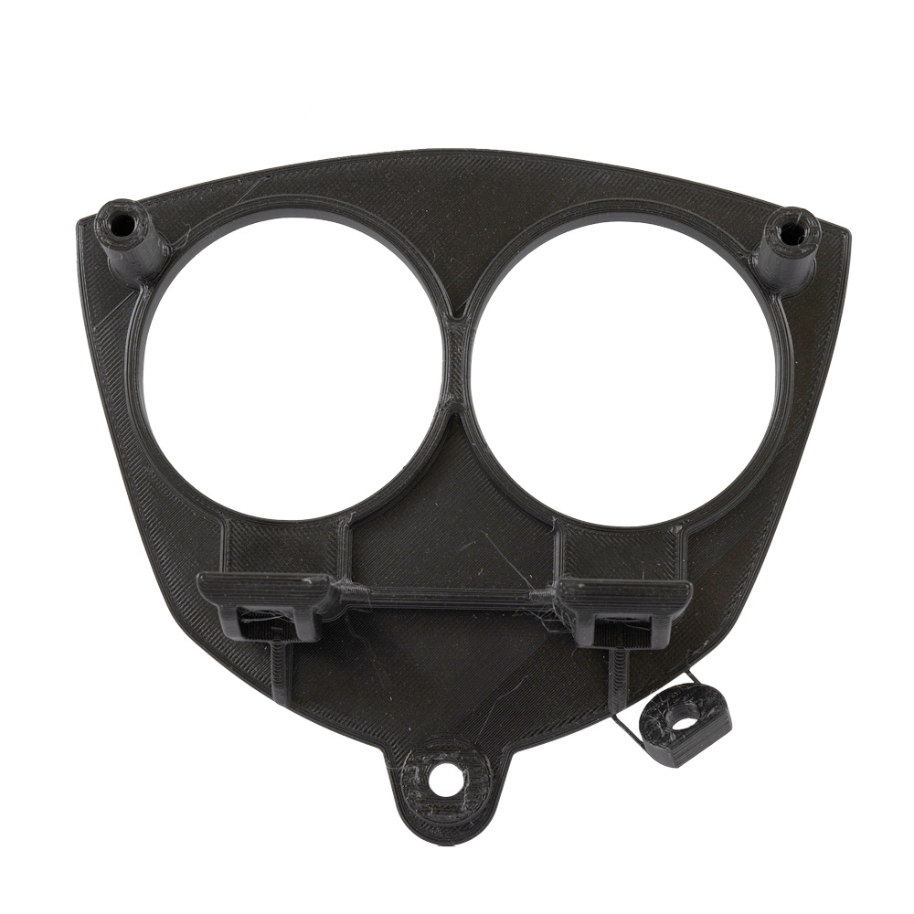 Fäste för lampor med plats för två lampor, nedtryckt design av 3D-utskrift.