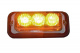 Strands LED blixtljus godkänd orange 12-24v Orange LED blixtljus med tre lampor, godkänt för 12-24V användning.