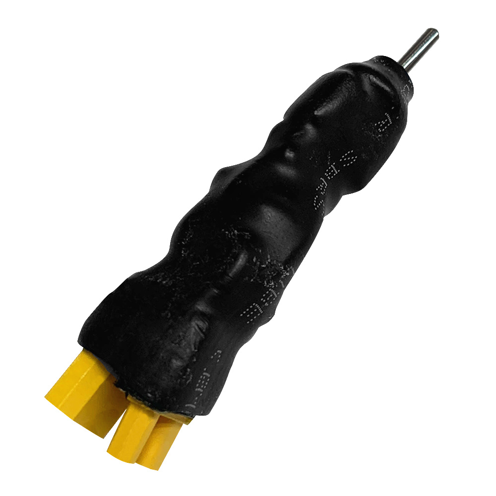 Depåbrytare MTB med en svart grepp och gula kontakter för E40F Nizled lampan.