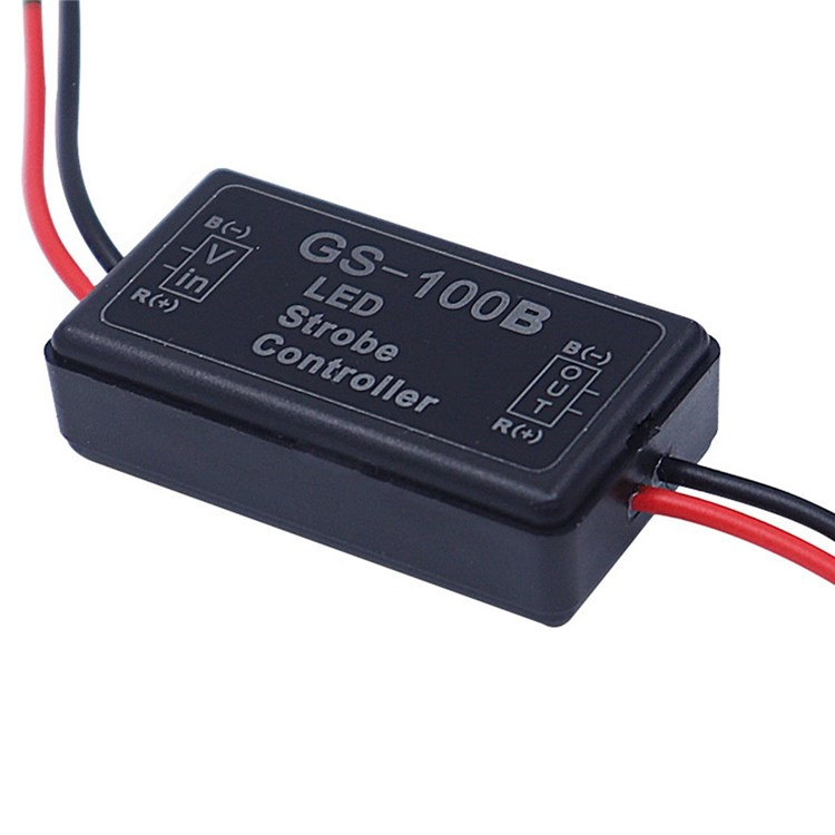 Blixtljusrelä med anslutningar för LED-styrning. 2A kapacitet.