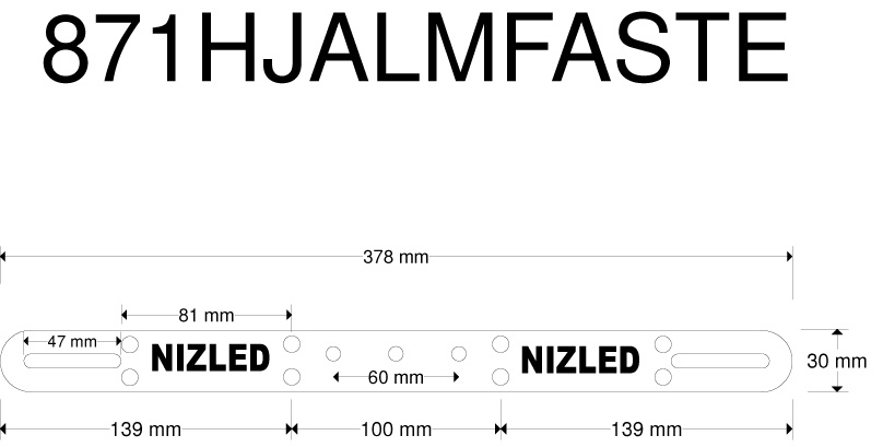 Hjälmfäste för 1 eller 2st lampor