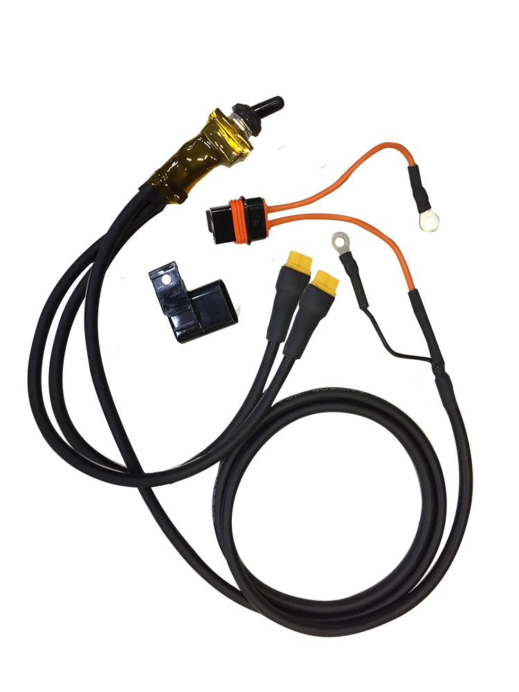 Strömkabelsats för lampor till Enduro mc med anslutningar och kontakter.