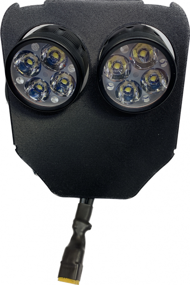 Dubbel lampfäste med två LED-lampor för Husqvarna 2017-2019. Kallvit ljus.