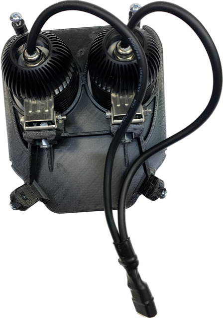 Dubbel lampfäste med två lampor och anslutningssladd för Husqvarna 2017-2019.