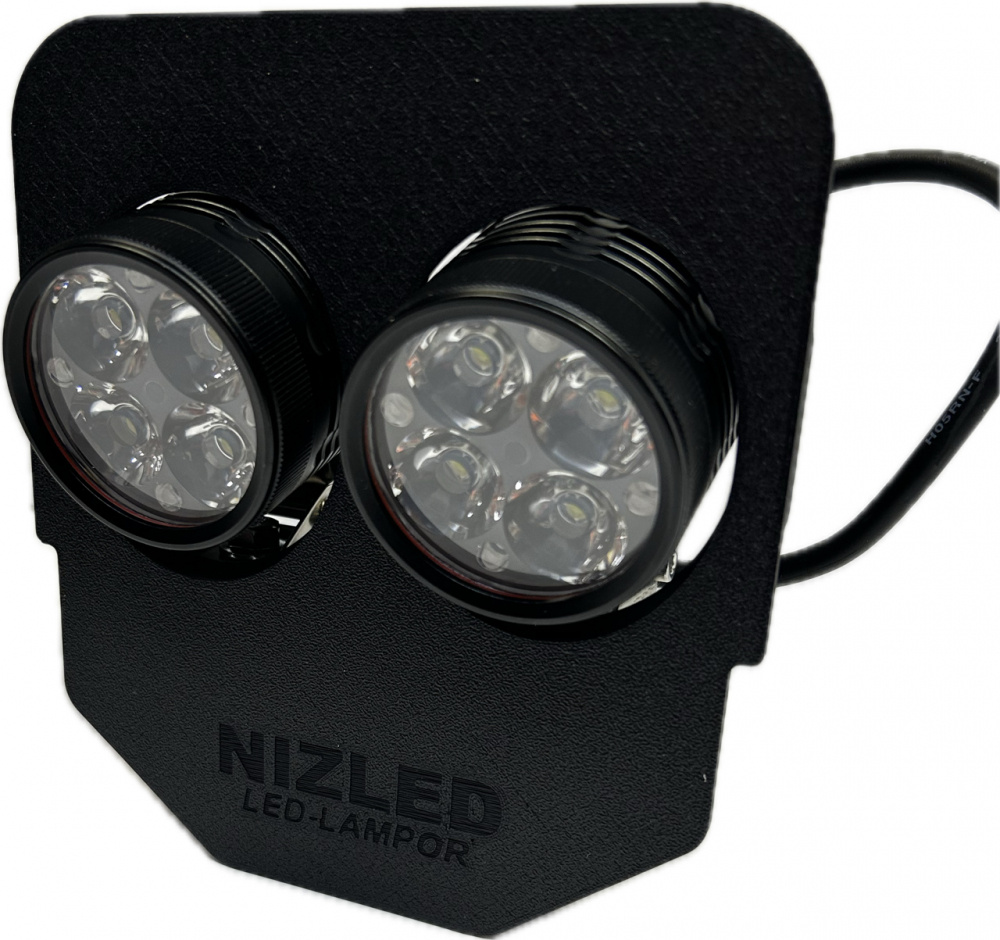 Dubbel lampfäste med två LED-lampor för Husqvarna, kallvit.