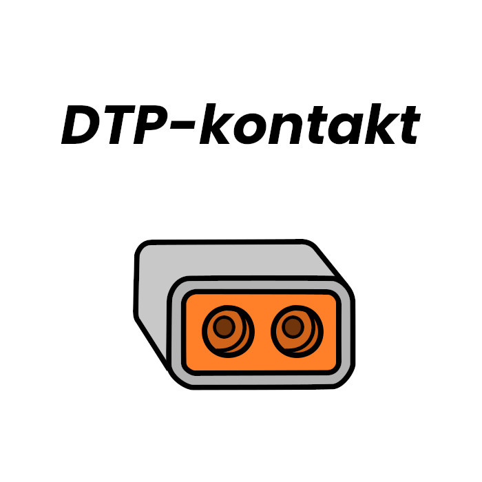 DTP-kontakt för NIZLED 12V kabelstam, passar extraljus, max 500W.