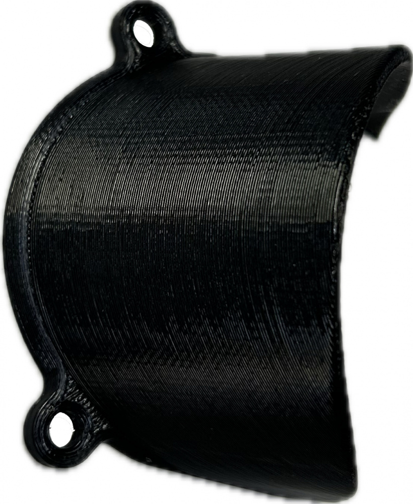 Svart lampkeps för montering på lampkåpa.