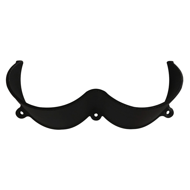 Svart lamphuskeps för 28mm montering, med böjd design.