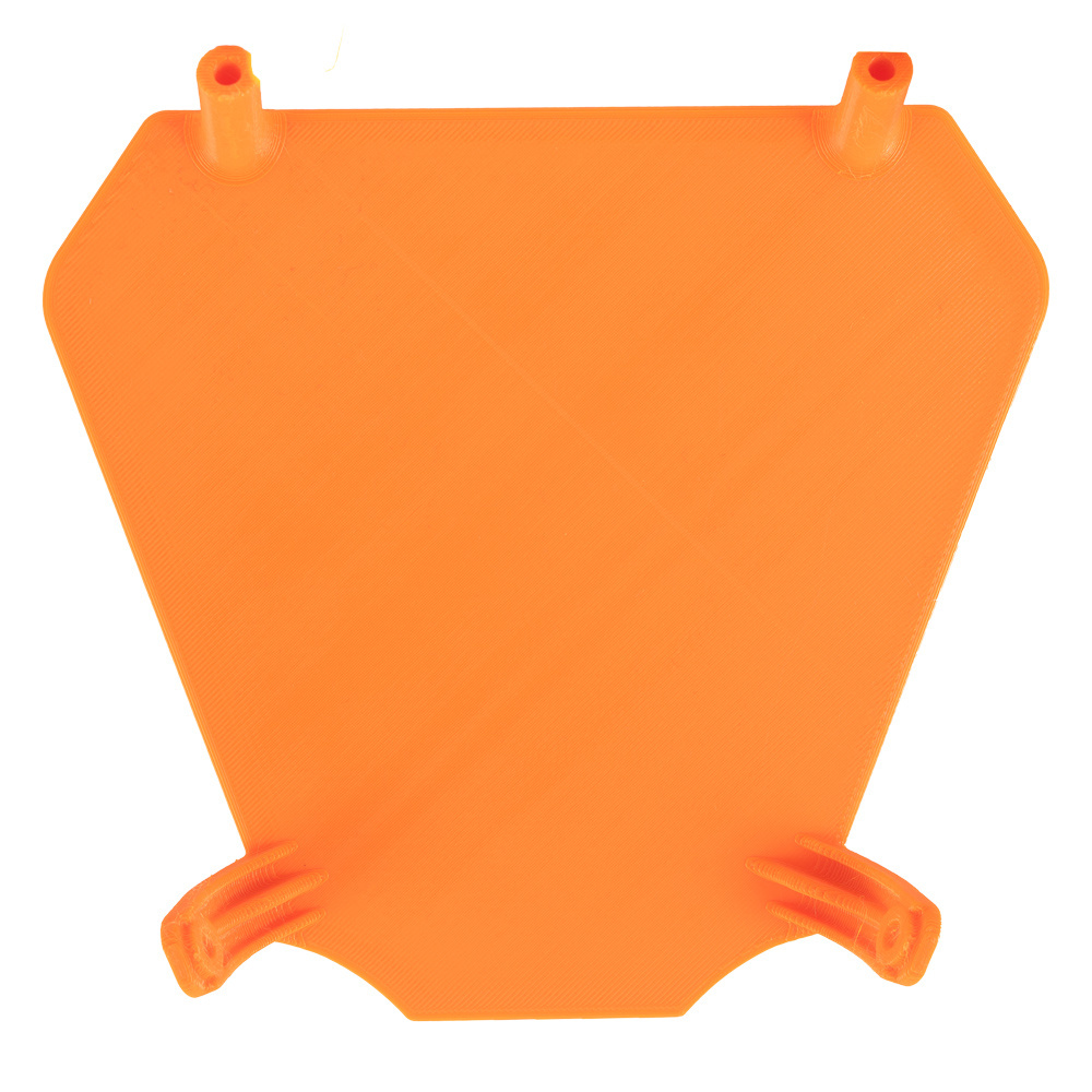 Skyddsplåt i orange plast för lamphus, designad för KTM 2017-2019.