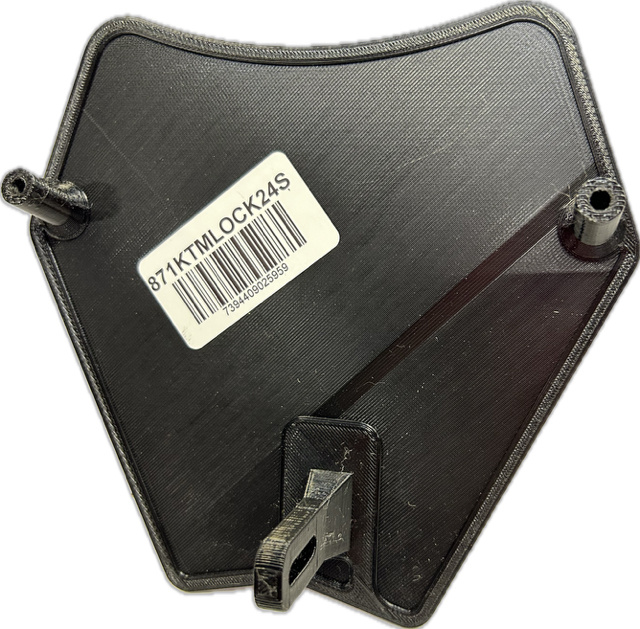 Skyddsplåt i svart plast för lamphus, designad för KTM 2024.