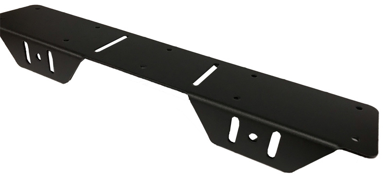 Fäste i svart metall för montering av två extraljus, 7-9 tum.