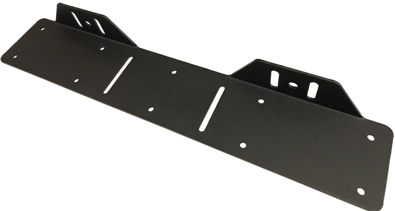 Svart fäste för NIZLED 2x R160DL, med flera monteringshål.