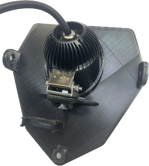 Lampfäste för Sherco, 2012-2023, med NIZLED R40DRL lampa.