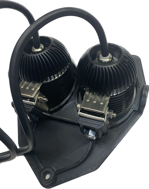 Lampfäste med två NIZLED R40DRL, designat för Sherco 2012-2023.