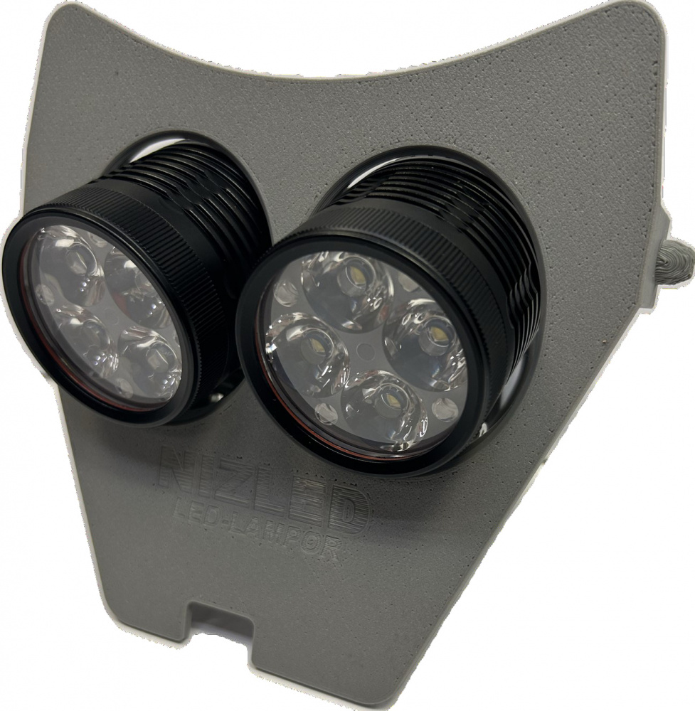 Lampfäste med två NIZLED R40DRL-lampor för Sherco 2024, 80W.