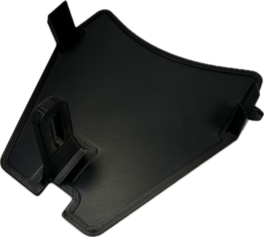 Skyddsplåt i svart plast för lamphus, designad för Sherco 2024.