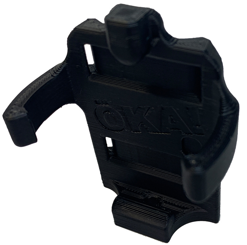 3D-printad svart transponderhållare för Mylaps TR2.