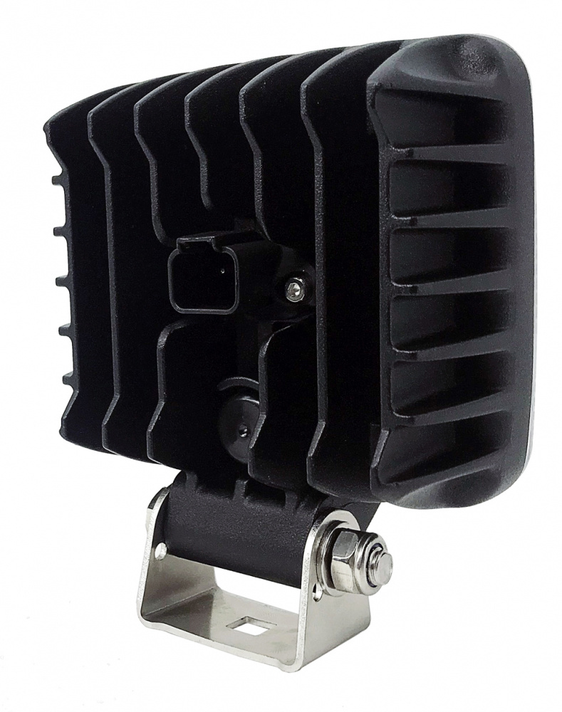 Back-/arbetsljus med robust design, 36W, svart, med fäste.