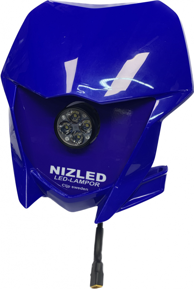 Singelkåpa i blått med LED-lampor, designad för Yamaha, modellår 2019-2024.