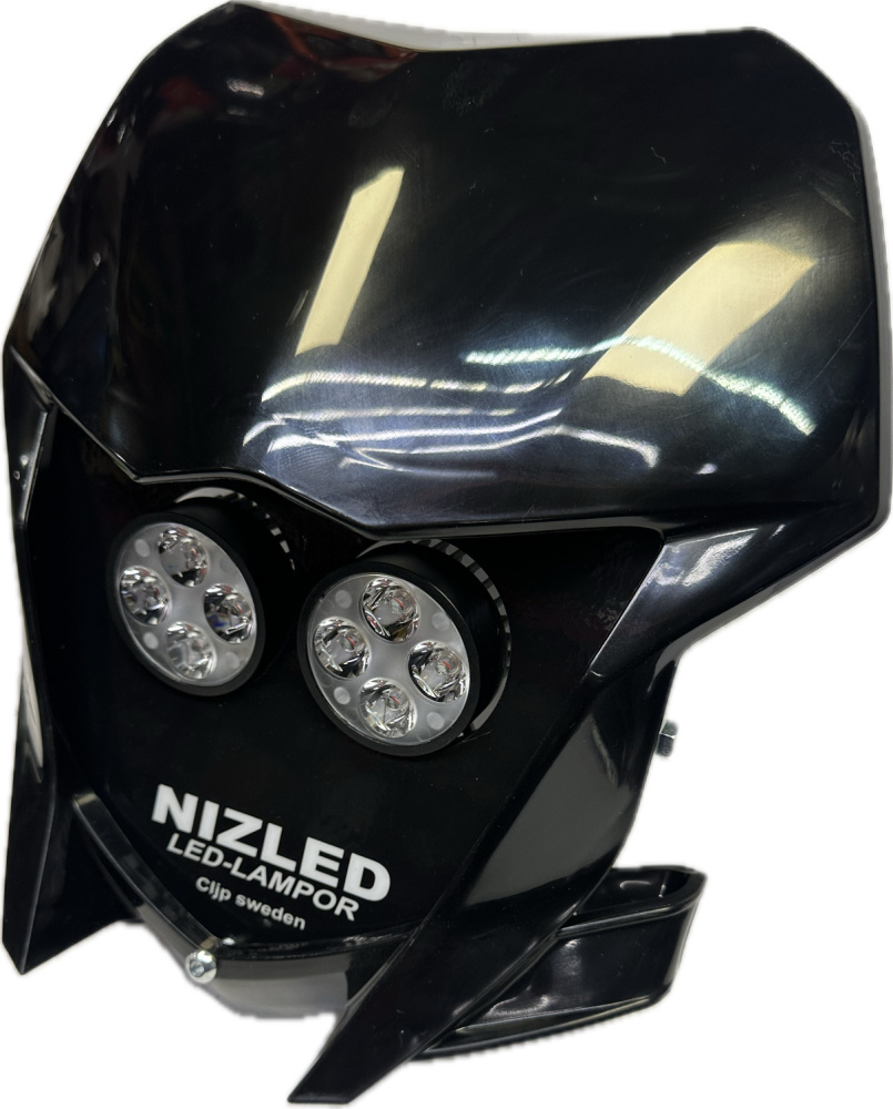 Dubbel lampkåpa kallvit 80w Yamaha WR 2019-2026, svart, 2xE406k 