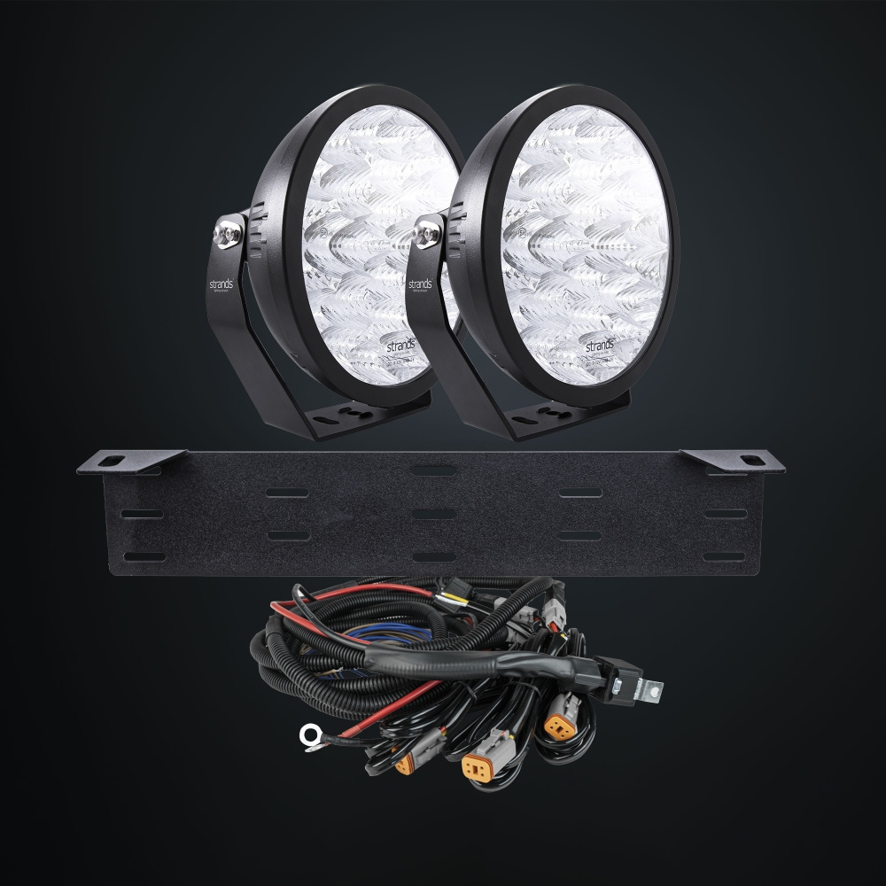 Strands Komplett Kit 2X Yukon 2 Extraljus Flood 9″ LED