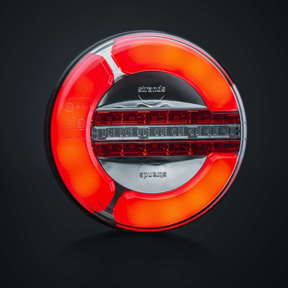 Strands Baklampa LED 3 Kammare 12-24V,142Mm Diameter Pos/Back/Dimm