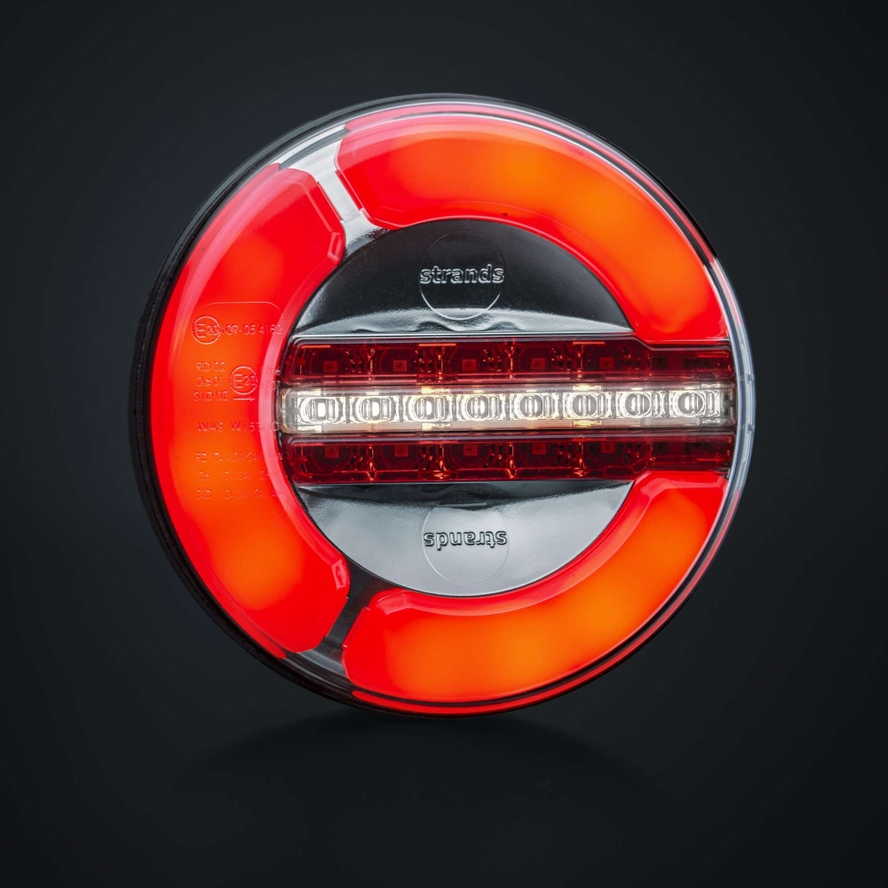 Strands Baklampa LED 3 Kammare 12-24V,142Mm Diameter Pos/Back/Dimm