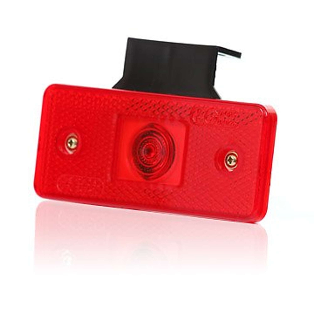 Strands Pos. Ljus Röd 12-24V Med Fäste,Och Reflex. LED