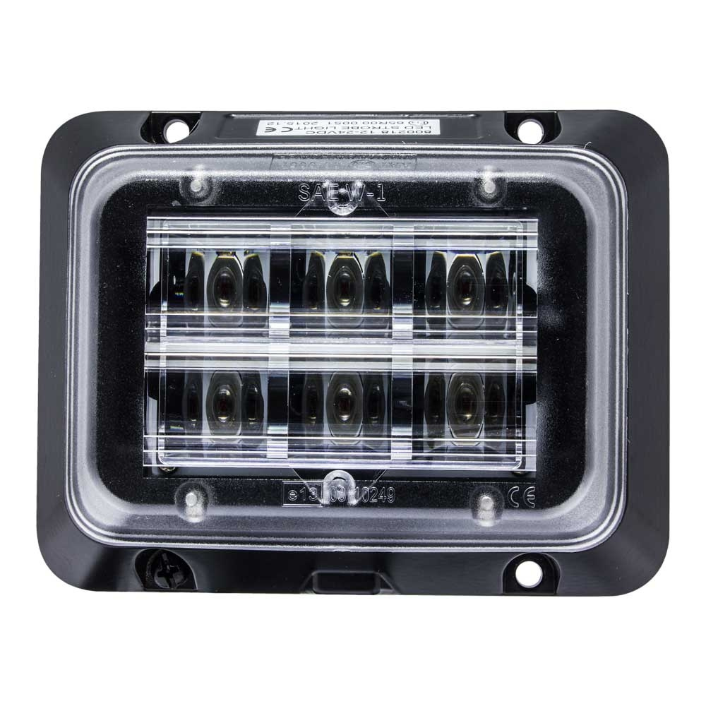 Strands Riktat Blixtljus Rektangulär Orange LED Plan Montering