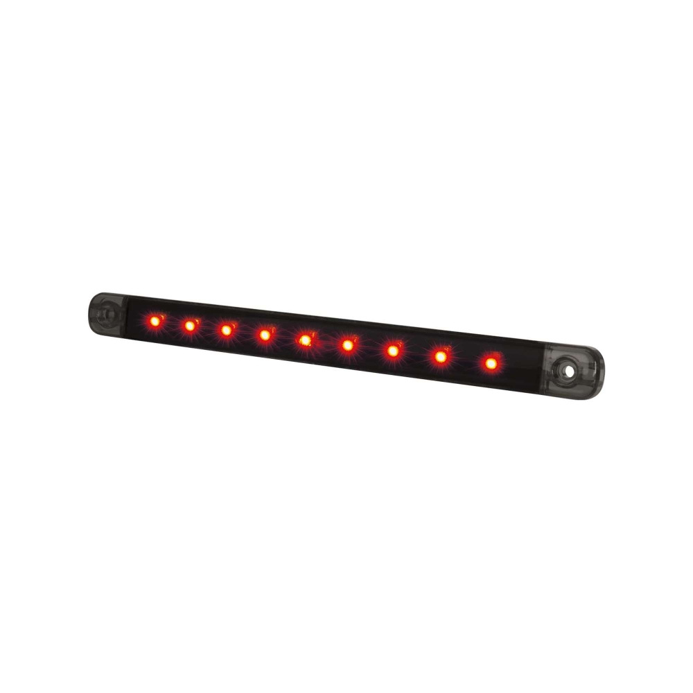 Strands Dark Knight Slim Positionsljus 9LED,Röda LED, Klart Glas