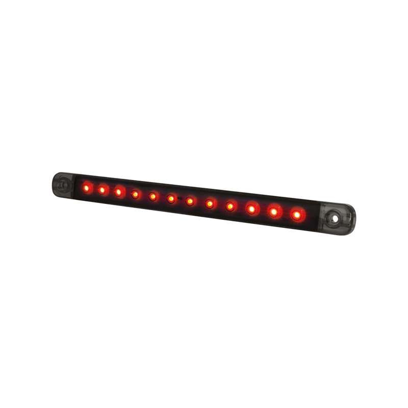 Strands Dark Knight Slim Bak/Broms LED,Röda LED, Klart Glas