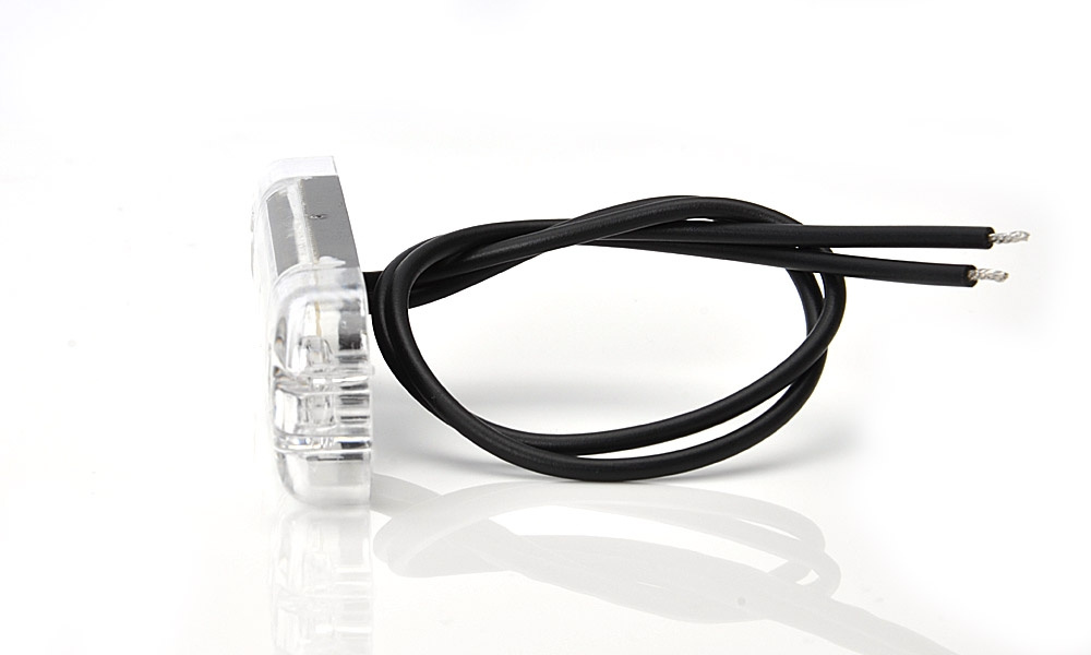 Strands Positionsljus Vit Slim 12 LED,9-36V IP68. E-Märkt.