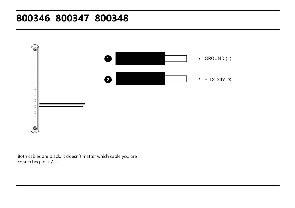 Strands Positionsljus Vit Slim 9 LED,9-36V IP68. E-Märkt.
