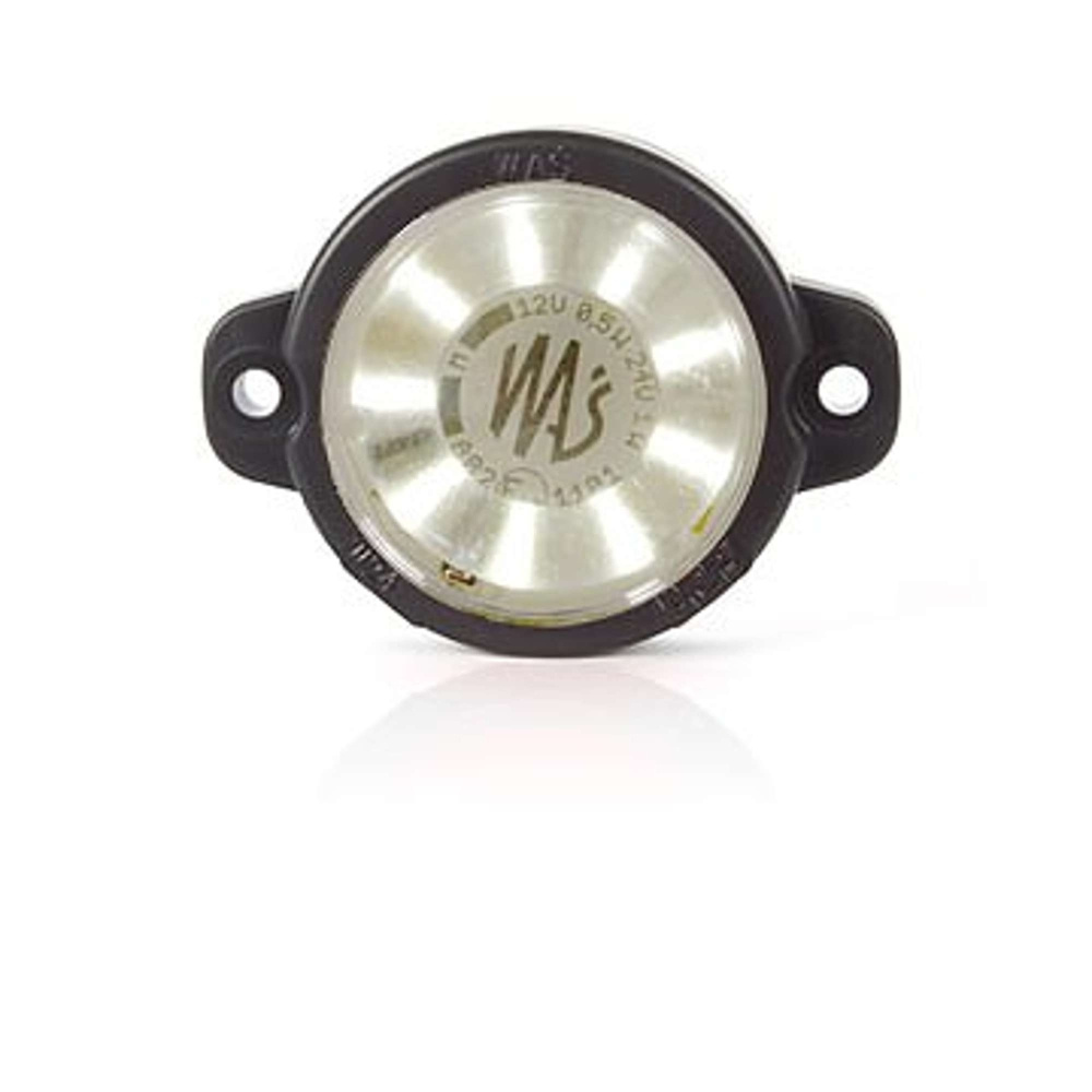 Strands Positionsljus Vit Rund,Klarglas. 12-24V