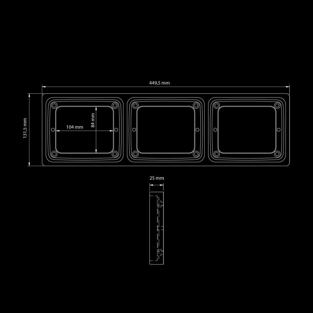 Strands Ize LED Frame 3Xsquare