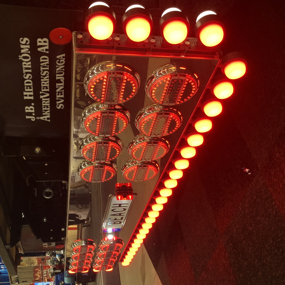 Strands Rund LED 3 Kammare 12-24V,142Mm Diameter Klar Lins