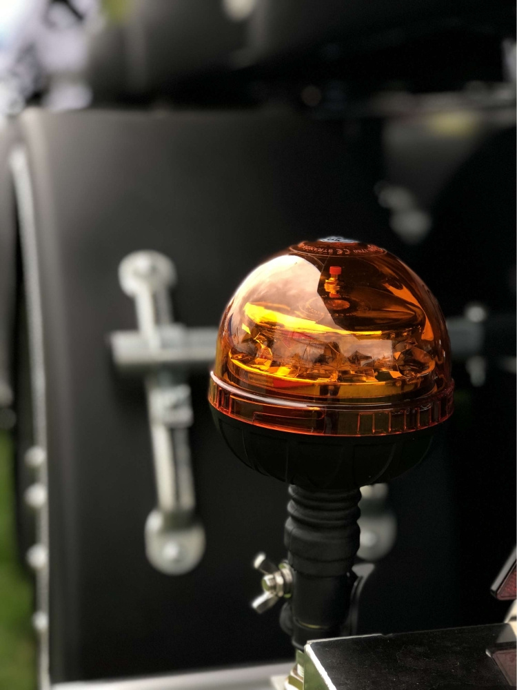 Strands Roterande Varningsljus LED 3 Funk. Stångmontage