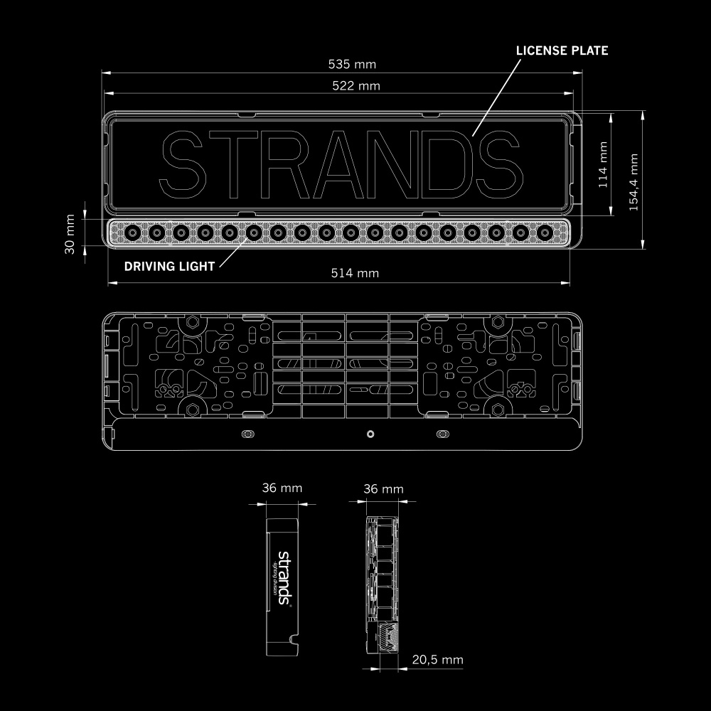 Strands NUUK E-Line Nummerskylts LED-ramp