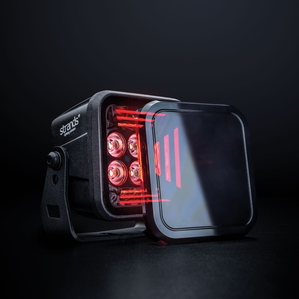 Strands Dark Knight Fortex Arbetsljus 38W Röd