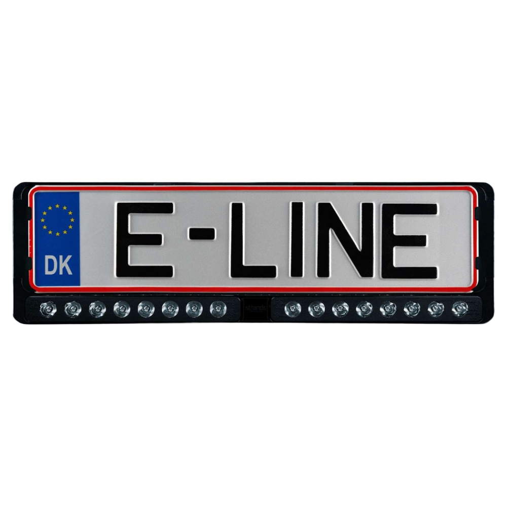 Strands Nuuk E-Line Duo DK/FI/AT, LED bar med nummerskyltshållare, svart