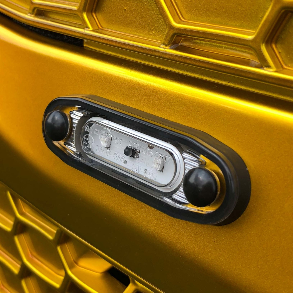 Strands Pos.Ljus Sld Vit LED, Vitt Glas.,79X26Mm 5M Kabel