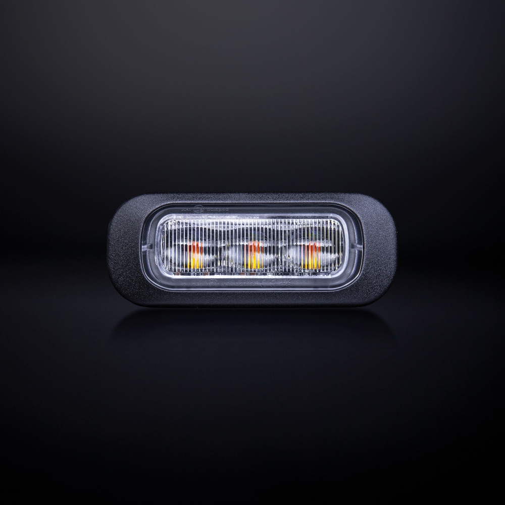 Strands Dark Knight Riktat Blixtljus Orange 3 LED Klart Lins