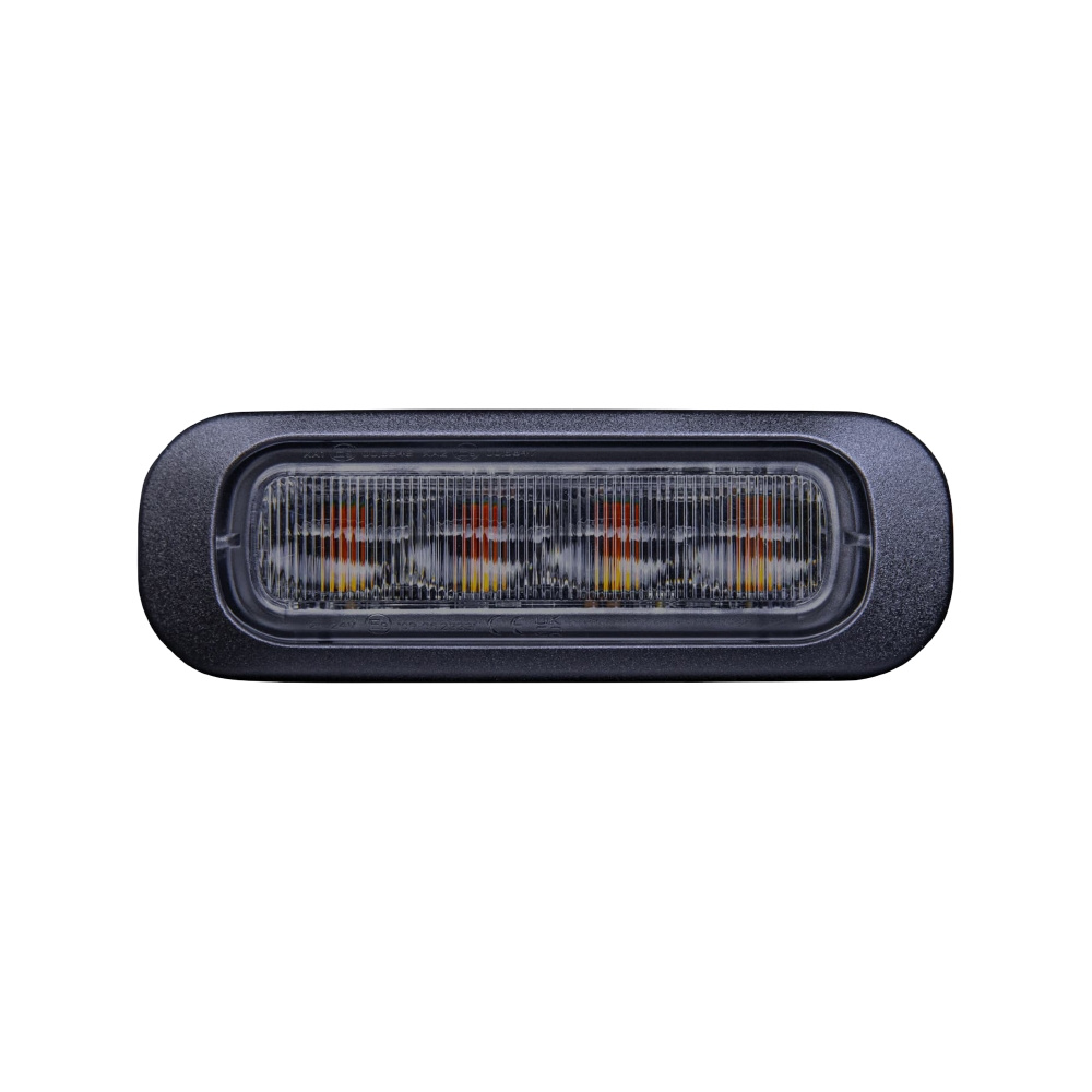 Strands Dark Knight varningsljus, 4 LED, bärnsten, 4 m kabel