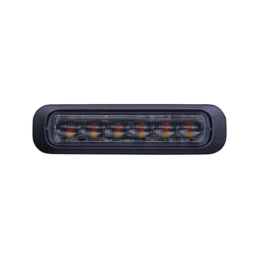 Strands Dark Knight varningsljus, amber, 6 LED, 4 m kabel