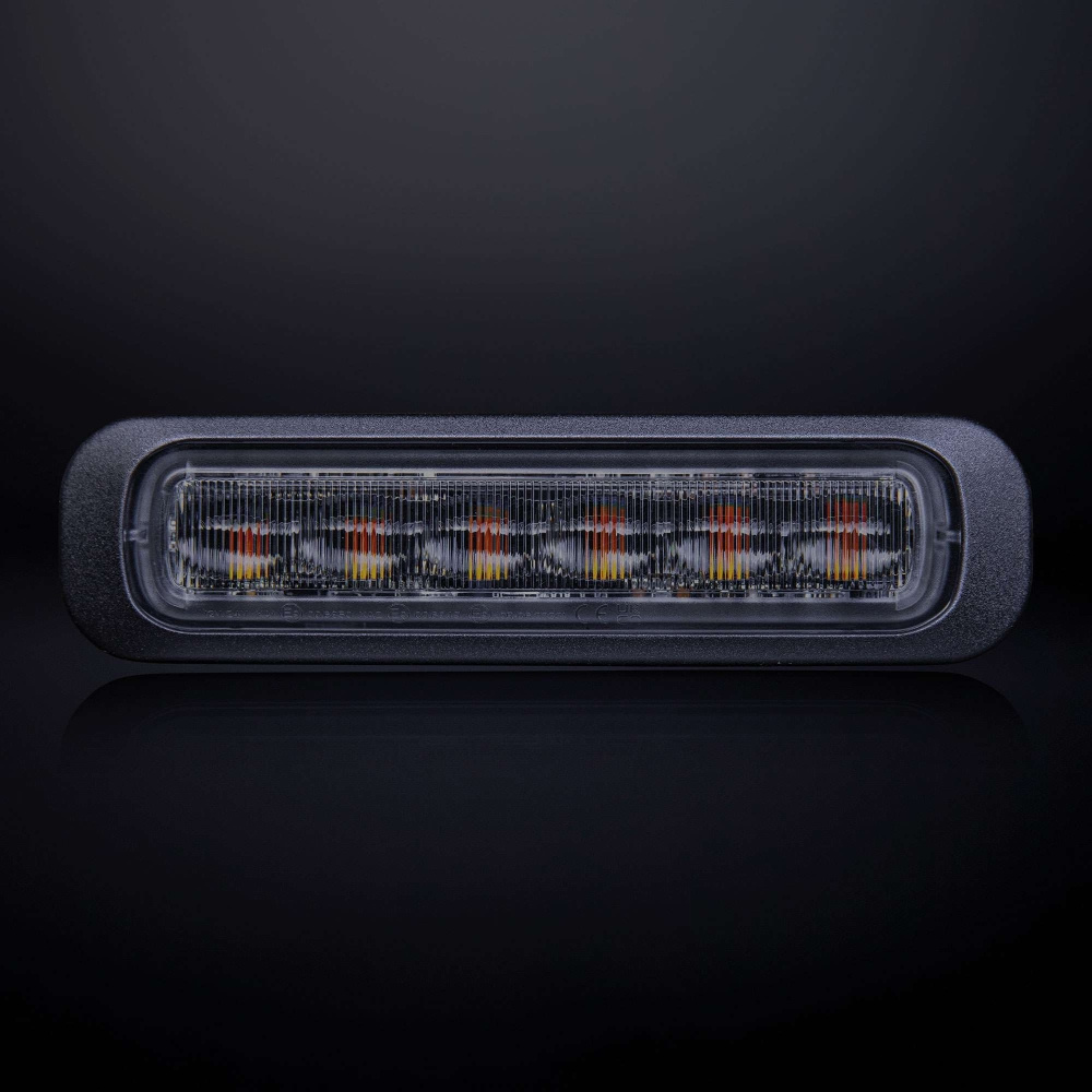 Strands Dark Knight varningsljus, amber, 6 LED, 4 m kabel