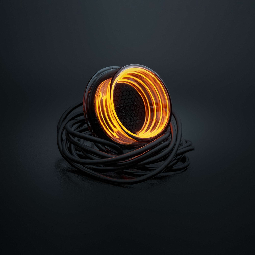 Strands FOR9T Geo sidomarkeringsljus, amber, 2,5 m kabel