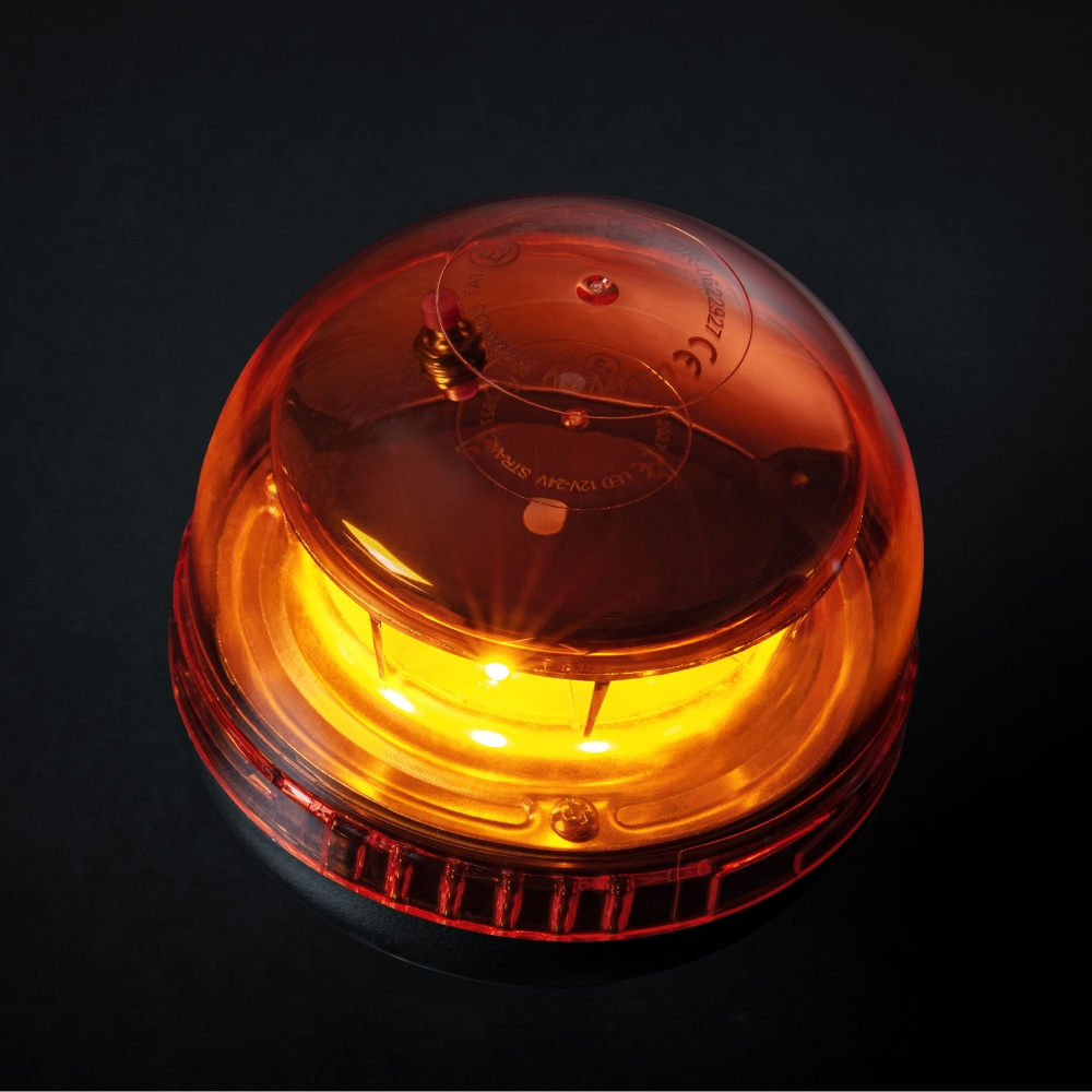 Strands Big Energy Roterande Varningsljus Orange Lins Stångmontage