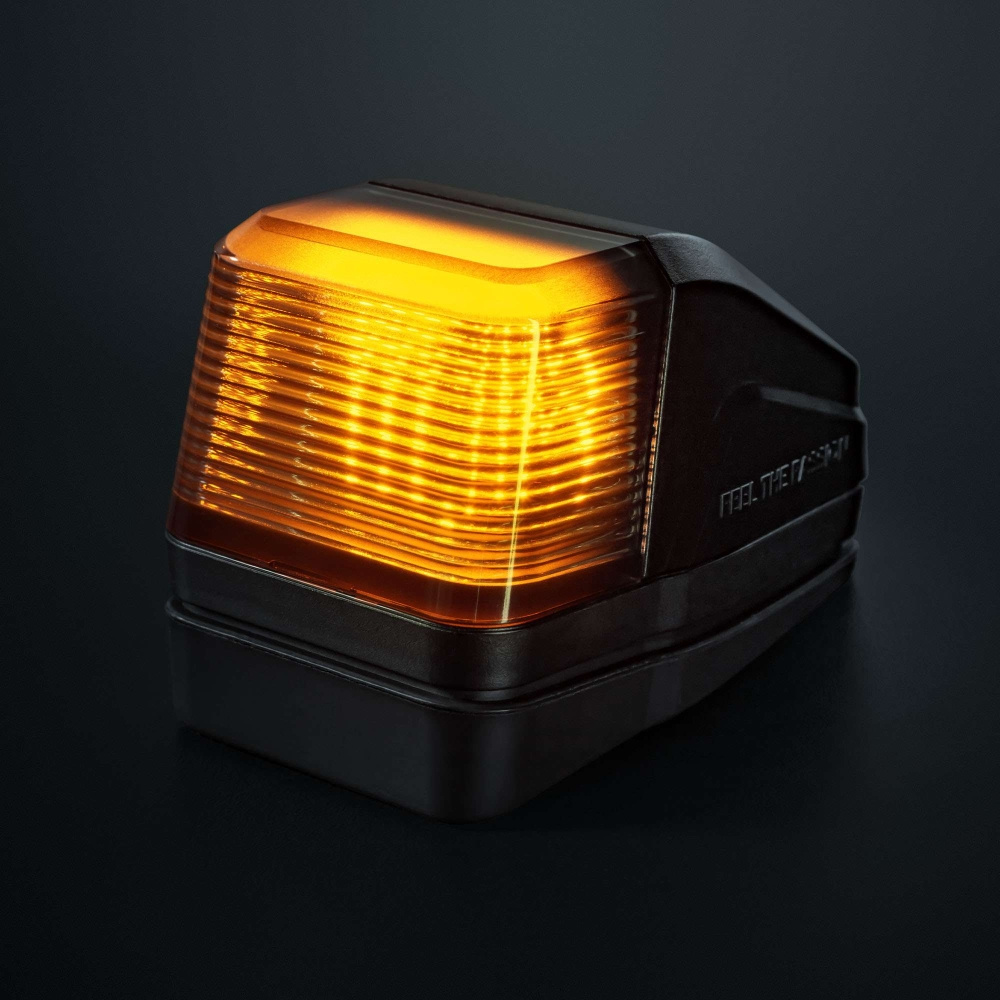 Strands IZE LED taklampa, vitt/amber, varningsljus, mörk lins